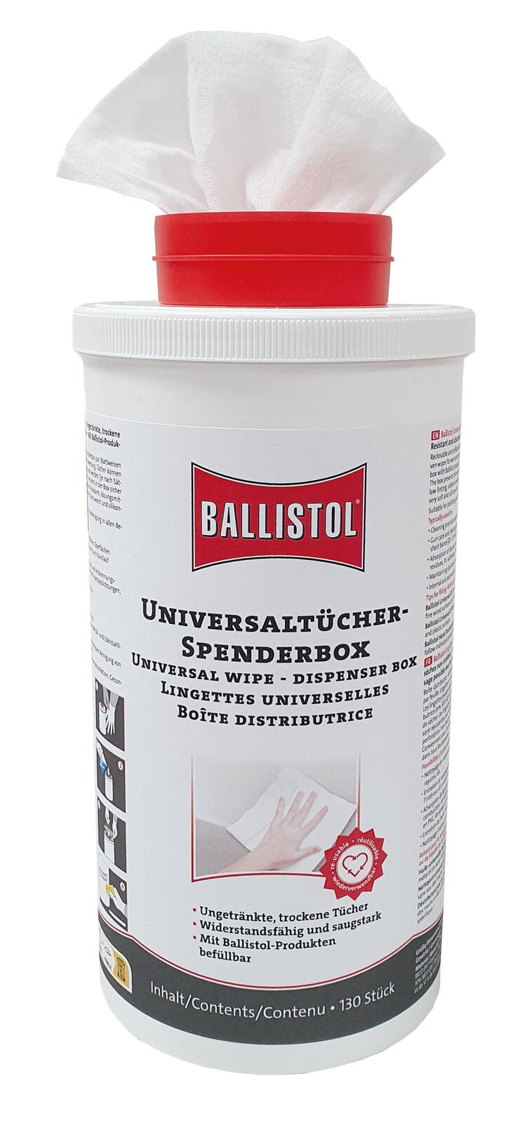 BALLISTOL Putztuchspender trockene Universaltücher 1 Rolle weiß BALLISTOL Putztuchspender trockene Universaltücher 1 Rolle weiß